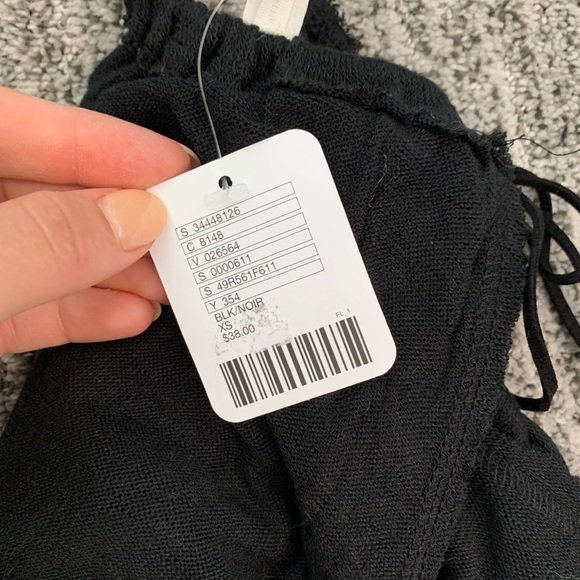 NWT Free People Intimately Strings Mash Top Black - Picture 6 of 9